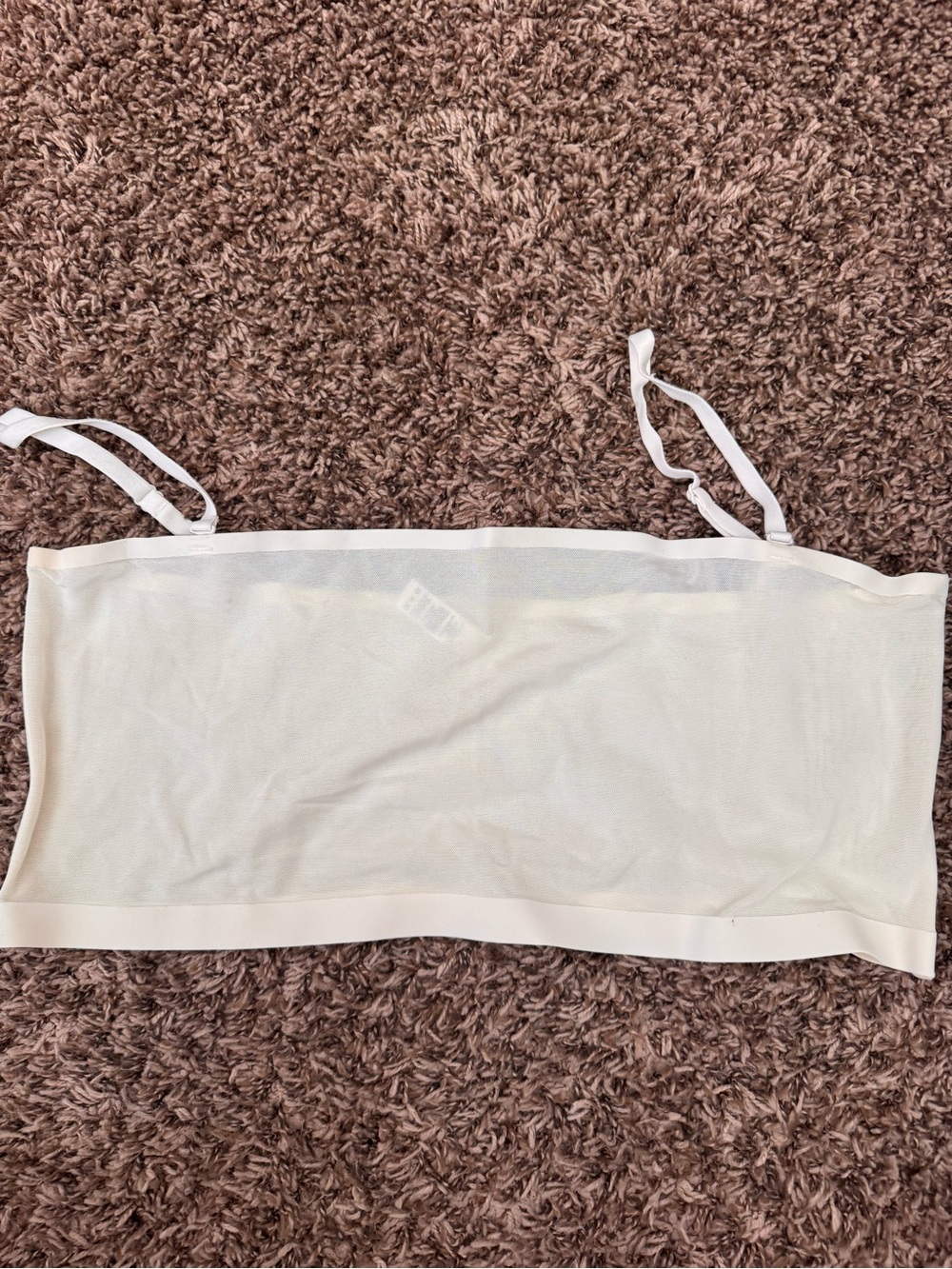 Simple White Sheer Bandeau Tank Top